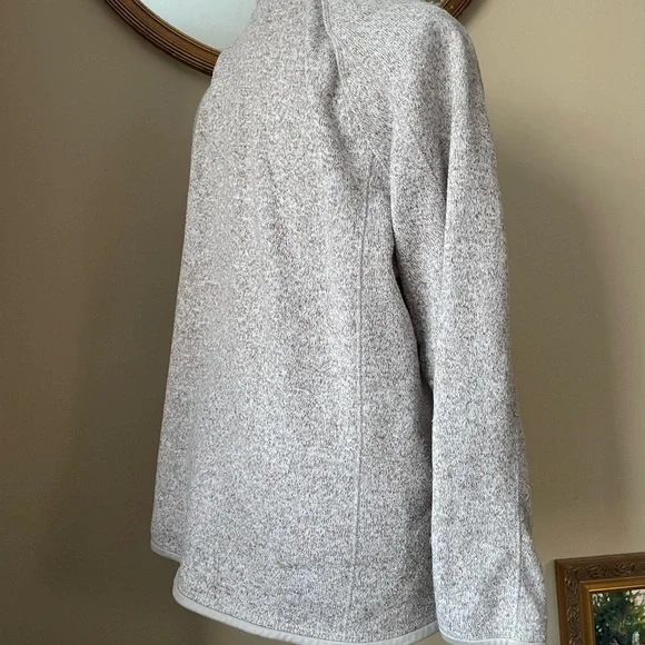 Stormpack XL sweater quarter zip with fleece interior and heathered beige color - Picture 3 of 6